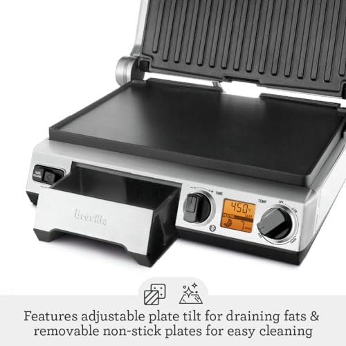 Breville Smart Grill BGR820XL - Indoor Grill & Griddle, Stainless Steel