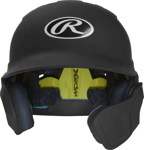 Rawlings MACH Adjust Baseball Batting Helmet SR Right Hand Black Matte 6 7/8 - 7 5/8