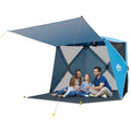 Night Cat Pop-Up Beach Tent with Canopy & UV Protection for 3-4 People
