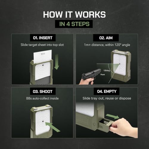 BBSTER Mechanical BB Target Trap for Airsoft, 400+ FPS, Reusable & Shock-Absorbing