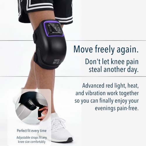 FORTHiQ Knee Massager Pro+ 1-Pack for Pain Relief with Heat & Red Light Therapy