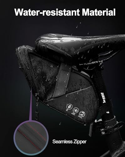 Water Resistant Bicycle Seat Bag 1L for Mountain Road & Commuter Bikes