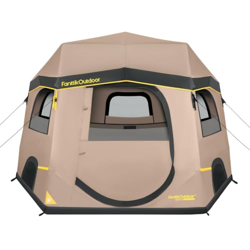FanttikOutdoor Alpha C6 Pro 6-Person Instant Pop Up Camping Tent with Ventilation & Weatherproof Design