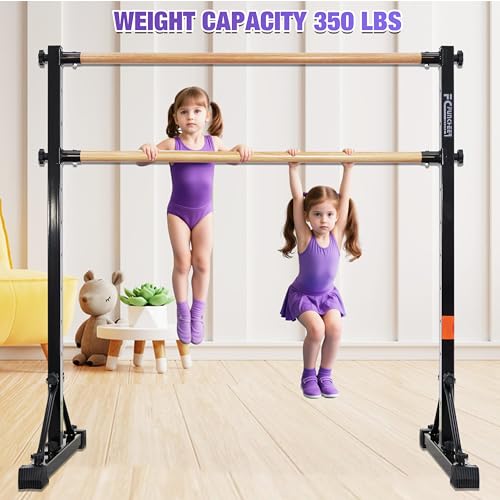 FC FUNCHEER 4FT Adjustable Wooden Ballet Barre - Portable Dance & Fitness Equipment