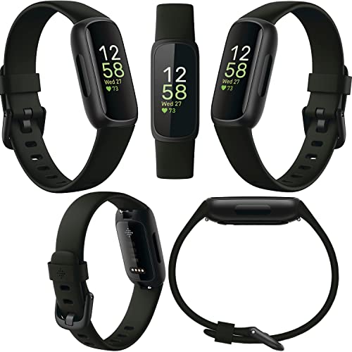 Fitness Activity Tracker with Heart Rate Sleep & Stress Monitoring - Includes 3 Watch Bands & Accessories