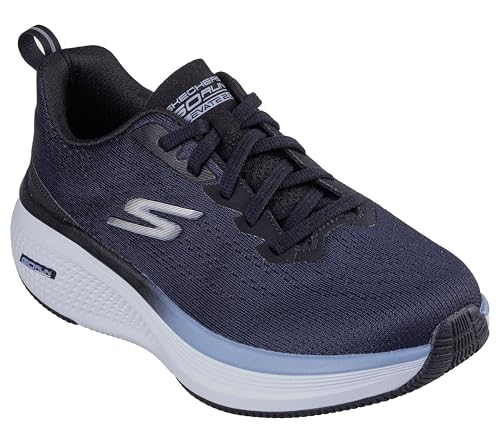 Skechers Women's Go Run Elevate 2.0 Sneaker - Black & Blue, Lightweight Running Shoes