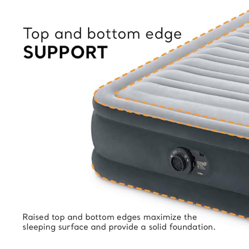 Intex Dura-Beam Deluxe Twin Air Mattress Set of 2 with Pump - 13 Inch