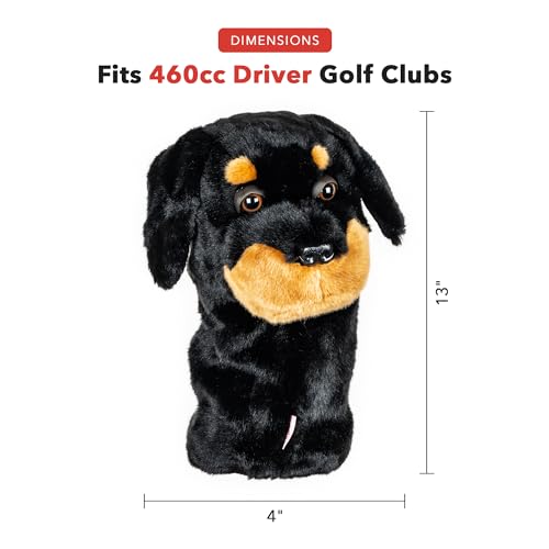 Premium Rottweiler Headcover for Golf Drivers - Stylish Club Protection