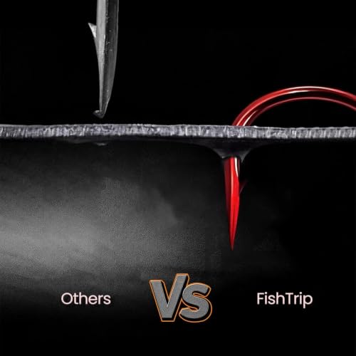 FishTrip 1/0 Treble Hooks Replacement Lures Red Nickel 25pcs