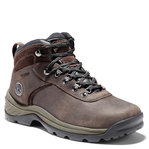 Men's Waterproof Hiking Boots - Timberland Flume Mid 11 Wide Dark Brown
