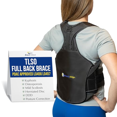 Universal TLSO Full Back Brace for Scoliosis & Kyphosis - Adjustable Support