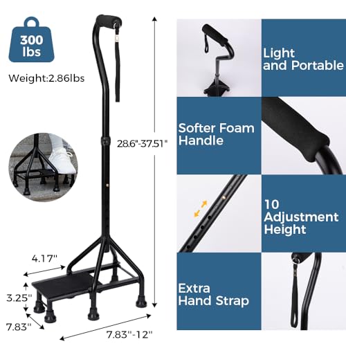 Adjustable Stair Climbing Cane for Seniors with Non-Slip Walk Aid