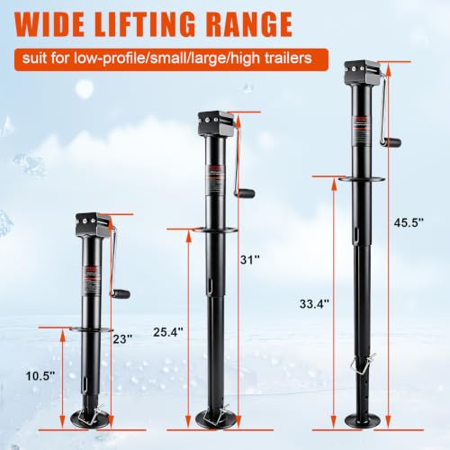 5000 lbs A-Frame Trailer Jack - 23 Inch Lift Drop Leg Heavy Duty with Manual & Cordless Drill Operation (Variation: 23 in 5000 lbs)