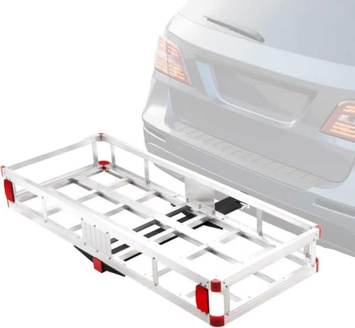 Aluminum Hitch Cargo Carrier 500 lb Capacity No Ramp Lightweight SUV Pickup