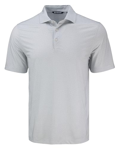 Cutter & Buck Pike Eco Diamond Dot Print Recycled Men's Polo Medium Polished