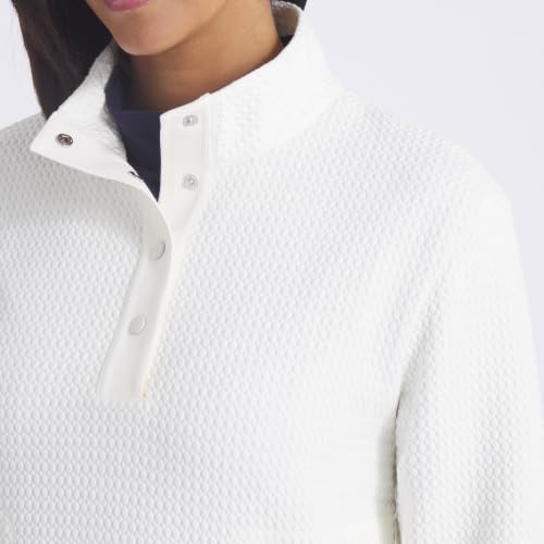 PUMA Golf Women's Boulder 1/2 Snap Pullover - Small, Warm White