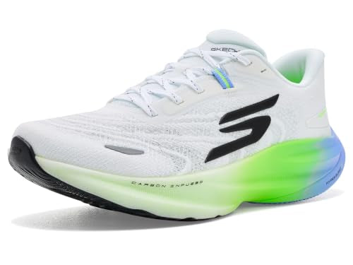 Skechers Aero Spark Women's Running Shoes - White Lime, Size 6