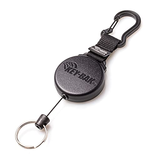 KEY-BAK Heavy Duty Retractable Key Holder 28 Inch Kevlar Cord - Made in USA