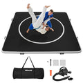 Inflatable 10x10ft Martial Arts Wrestling Mat for Home Gym Training, PVC, Black