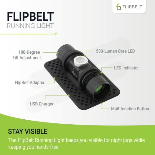 Rechargeable LED Running Waist Light - Waterproof 500 Lumens for Night Jogging