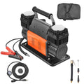 VEVOR 10.6 CFM Heavy Duty Portable Air Compressor 12V 150PSI Offroad Tire Inflator with Adapters, Orange & Black, 14.4x5.9x8.9 in