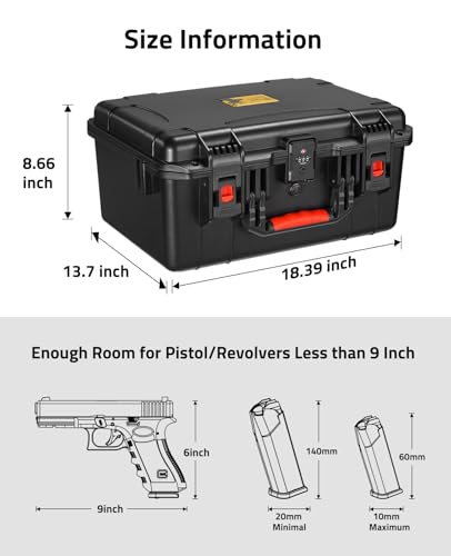 TSA Approved Waterproof Gun Case for Handguns & Accessories – CVLIFE