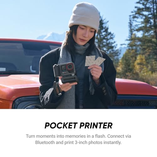 Insta360 Ace Pro 2 Action Camera Bundle with Midnight Black Flash Print - 8K Waterproof, Leica Co-Engineered, Dual AI Chip, Low Light, Xplorer Grip Kit