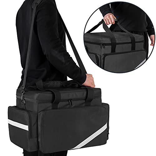Trunab Matte Black Rolling Medical Bag with Detachable Trolley for Healthcare Professionals