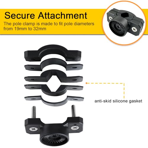 Bike Fishing Rod Holder for Bike Frame Mount Carbon Black