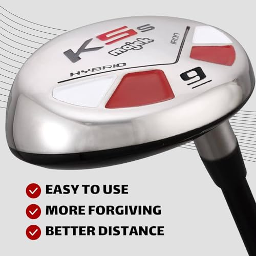 Majek Men's #9 Senior Flex Golf Hybrid Club Right-Handed Utility A Flex