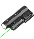 VOTATU M6LP-G High Power 3000 Lumen Rechargeable LED Flashlight with Green Laser Combo, Picatinny & M-LOK Mount