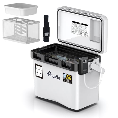 13 Quart Live Bait Cooler with Rechargeable Aerator - Leak-Proof Fish Livewell for Boat and Fishing