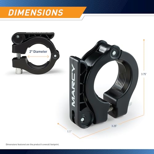 Adjustable Olympic Barbell Collars Pair - Black 2-Inch Clamp Clips