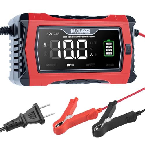 Smart Battery Charger 10A 12V & 24V with Repair Function - Lithium & Lead Acid