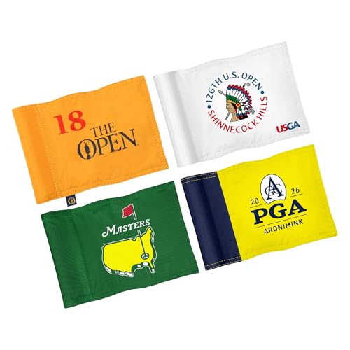 Grand Slam 2026 Mini Golf Flags 6x8 Inch, 4 Pack - Exclusive Tournament Design