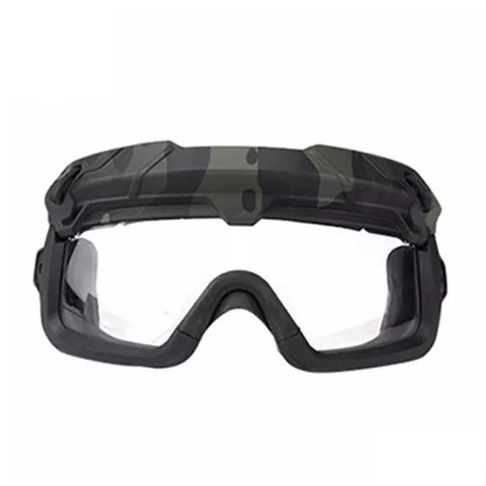 V3COOGOGEAR Tactical Split Two Modes Goggles Compatible with Airsoft Fast Helmet Paintball Hunting Field Outdoor (MCBK)