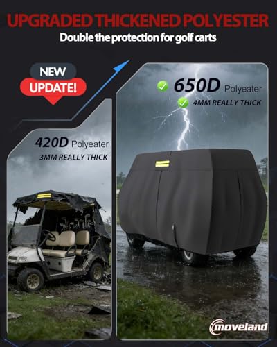 Golf Cart Cover for EZGO Club Car Yamaha 6 Passenger Waterproof Weatherproof