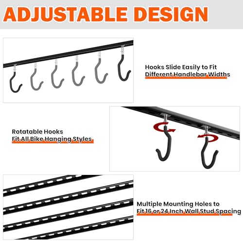 Ceiling Bike Rack for Garage Indoor Storage - Fixed Bracket by Ultrawall