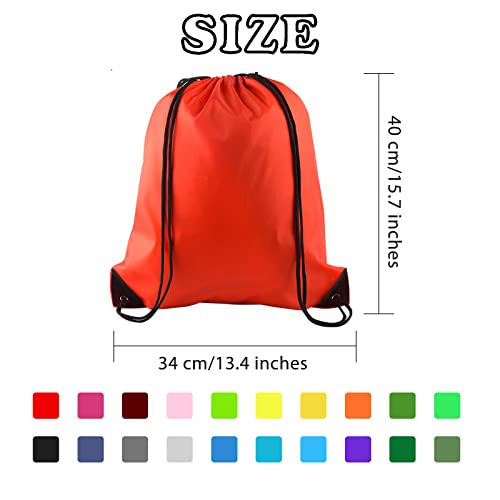 Colorful Drawstring Backpack Bags Set - 80 Pack, Lightweight & Durable