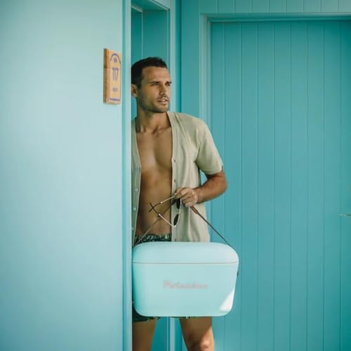 Polarbox Cyan Baby Rose 20L Retro Picnic Cooler Bag Portable Ice Chest for Camping & Travel