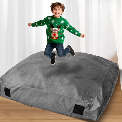 5FT Grey Sensory Crash Mat for Kids Autistic Children Soft Foam Landing Zone