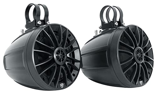 Rockville UT65B 6.5-Inch Marine UTV Rollbar Speakers Pair - Waterproof, 400W Power
