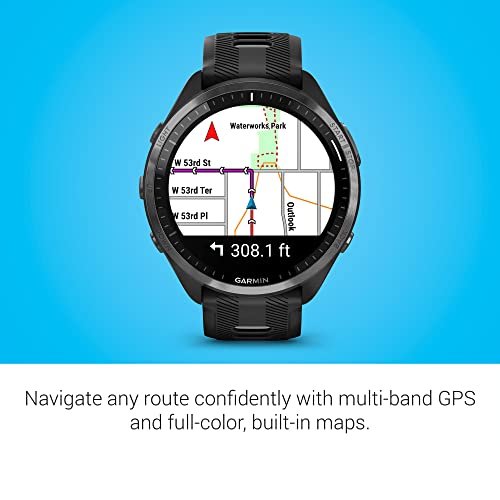 Garmin Forerunner 965 Running Smartwatch 47mm Black & Powder Gray