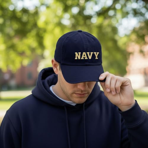 Desert Cactus Navy Midshipmen Embroidered Baseball Hat - Unisex Cap