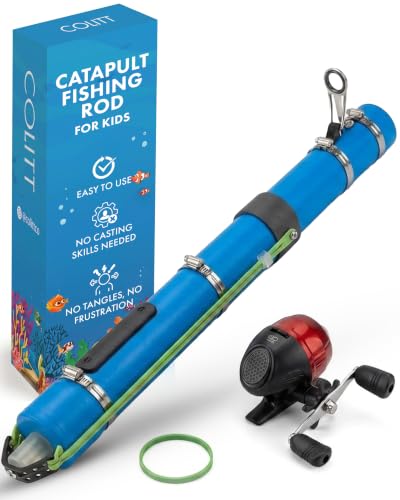 Kids Fishing Pole & Reel Set - Slingshot Catapult Rod for Children