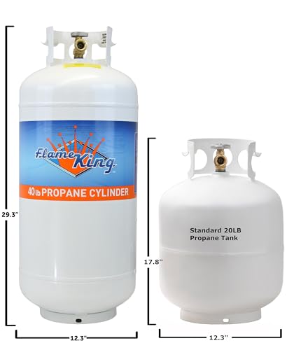 40 LB Steel Propane Tank with Overfill Protection & OPD Valve - White