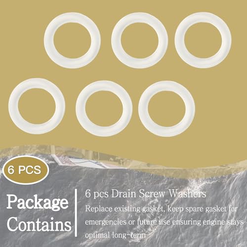 6 Pack Fill Drain Screw Washer for Johnson Evinrude Outboard Engines - Model 311598