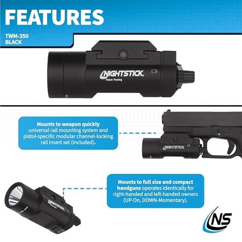 Nightstick TWM-350 Weapon Mounted LED Light 350 Lumens for Firearms