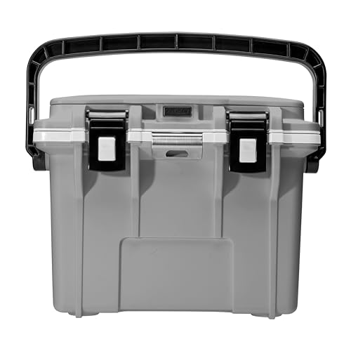 Pelican 14 Quart Personal Cooler - Cement/White, Compact Portable Insulated Ice Chest