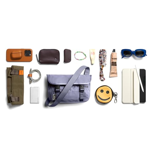 Lilac Haze Bellroy Cinch Mini Messenger Bag 6L - Compact Shoulder Bag with Adjustable Strap